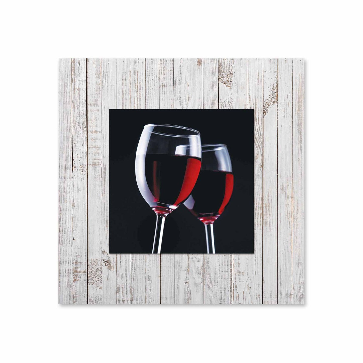 ZYPHO Two Glasses of Wine with Background Fine Acrylic Wall Art