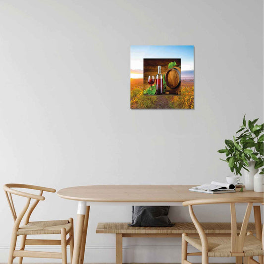 BECK Grape & Wine with Background Miniature Fine Acrylic Wall Art