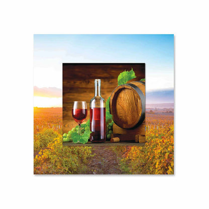 BECK Grape & Wine with Background Miniature Fine Acrylic Wall Art