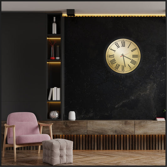 ROMAN A Acrylic Mirror Art Wall Clock