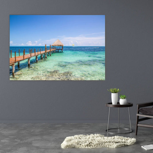 MALDIVES Serene Scene at Sea Modern Wall Art TG