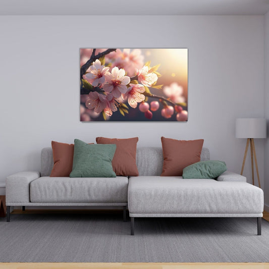 SAKURA Cherry Blossoms in Spring Modern Acrylic Wall Art