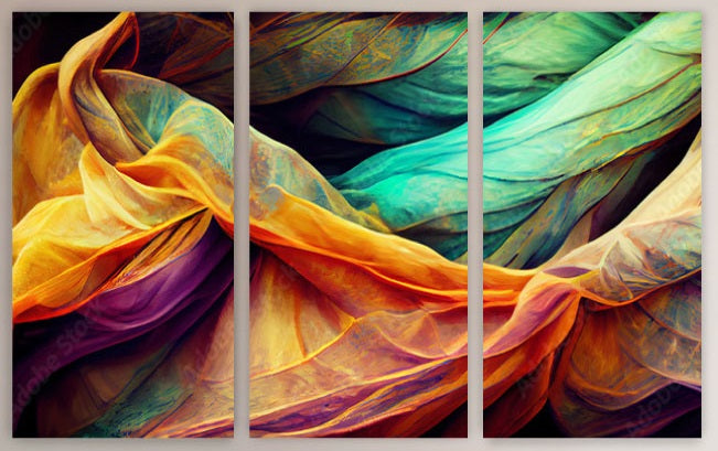 SWIRL Abstract Colorful Modern Wall Art TG