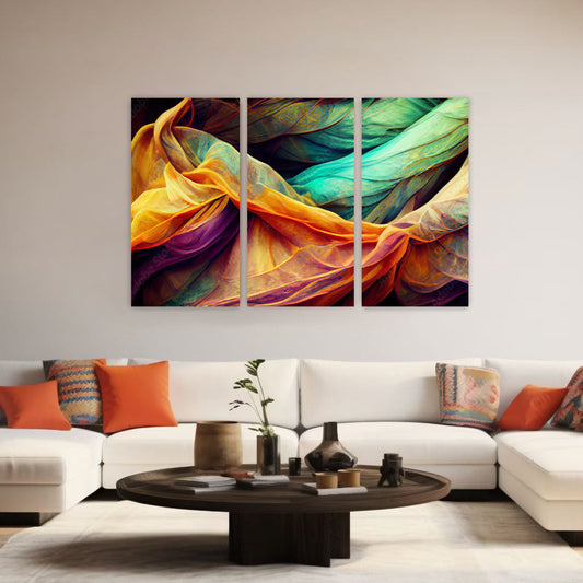 SWIRL Abstract Colorful Modern Wall Art TG