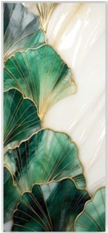 CALISTA Glam Green and Gold Modern Acrylic Wall Art