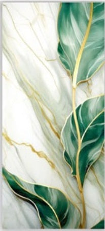 CALISTA Glam Green and Gold Modern Acrylic Wall Art