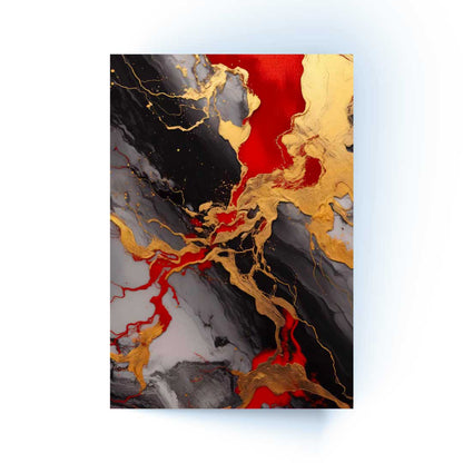 LARYN Red Splash Modern Acrylic Wall Art