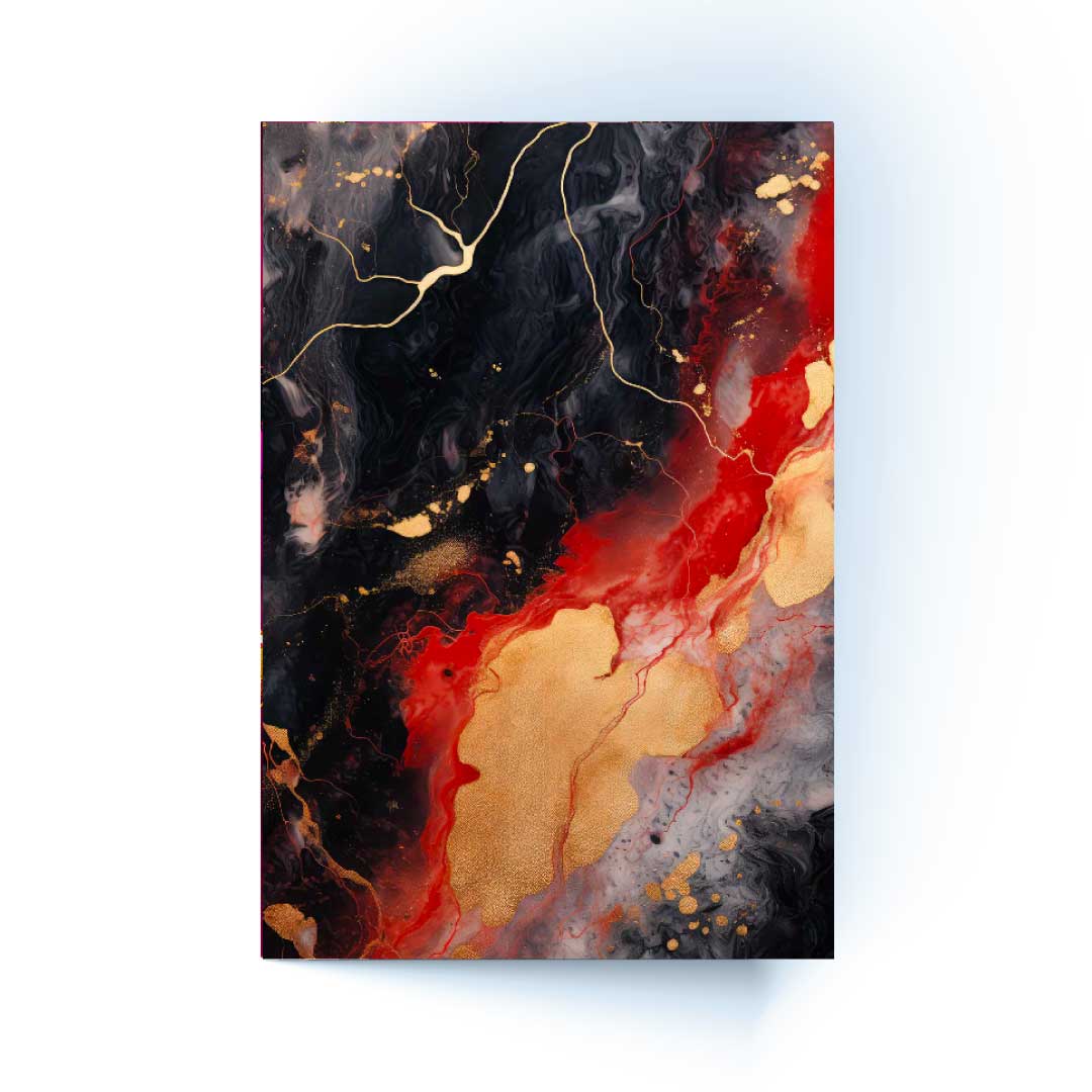 LARYN Red Splash Modern Wall Art TG