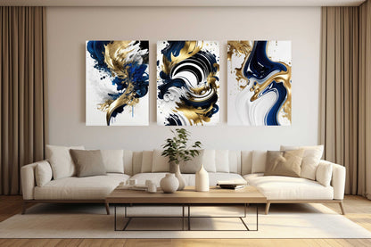 ZYLO Blue Splash Modern Acrylic Wall Art