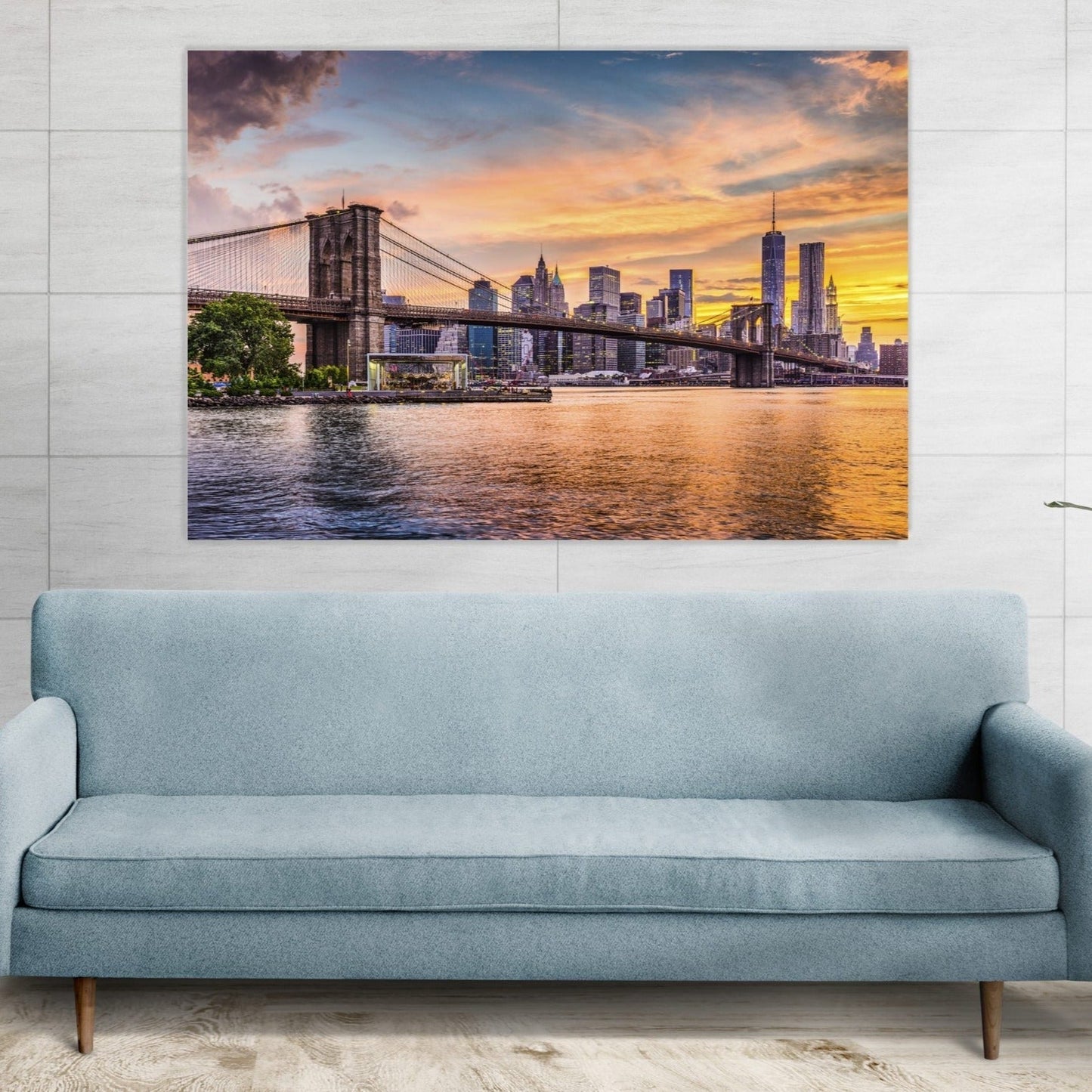 BROOKLYN  New York City Skyline Modern Wall Art TG