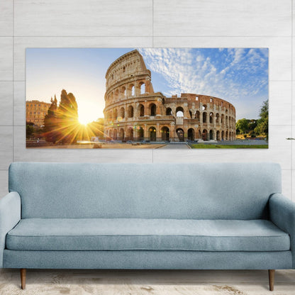 ROME Majestic Colosseum At Sunrise Acrylic Wall Art Print