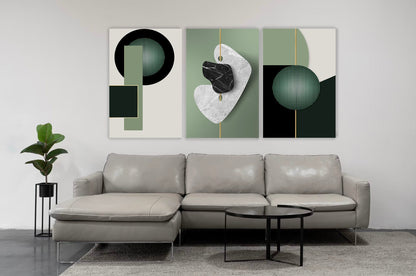 ABE Olive Abstract Modern Wall Art TG