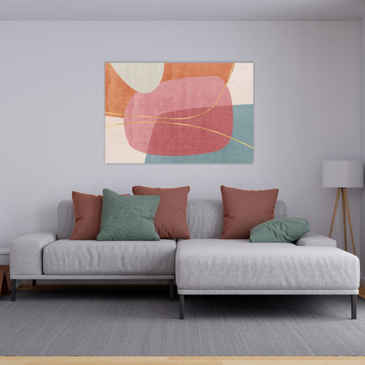 ROSA Pink Abstract Modern Acrylic Wall Art