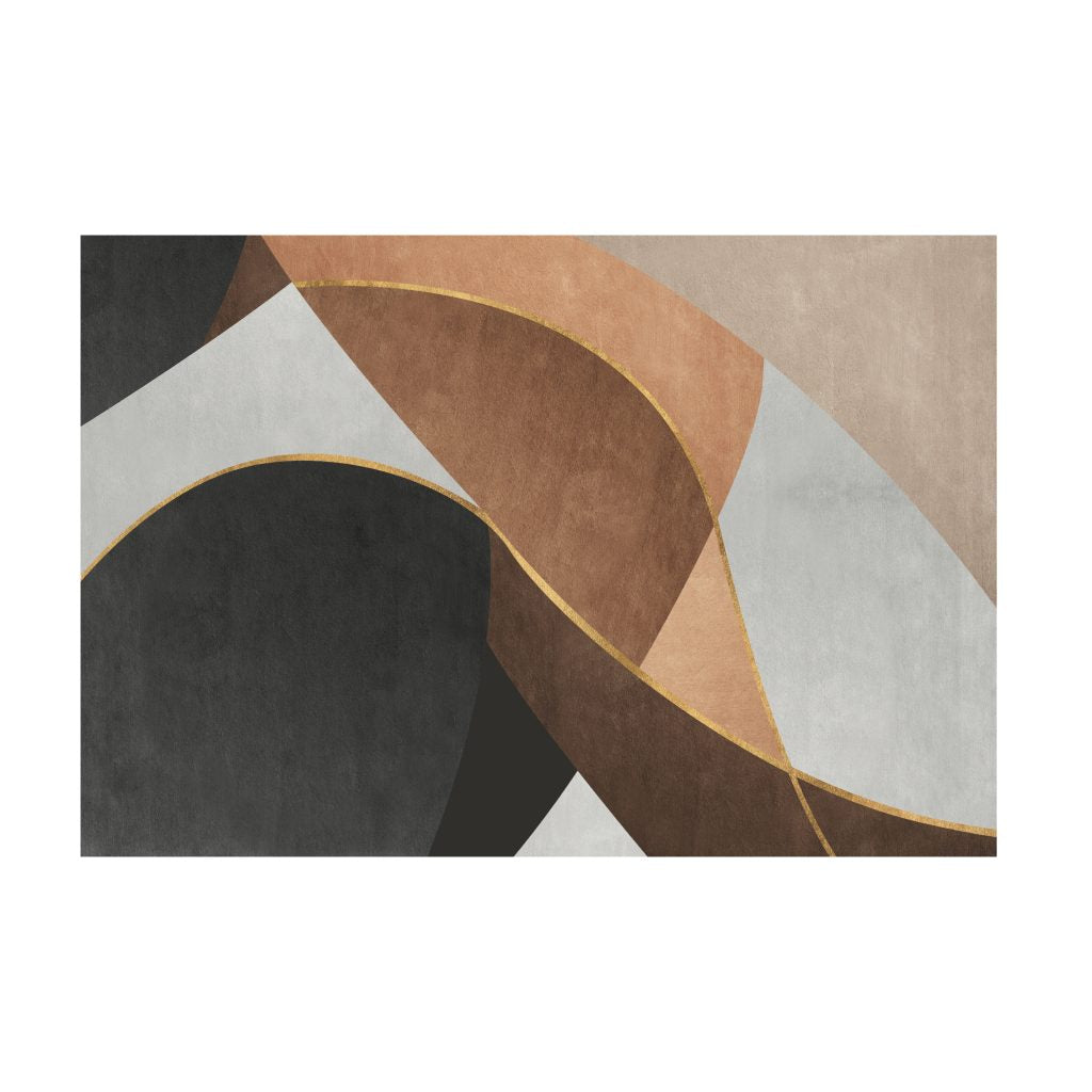 GILDED EARTH Abstract Geometrical Modern Acrylic Wall Art