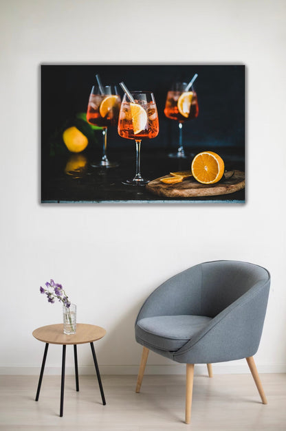 APEROL Cocktail Drink Modern Wall Art TG