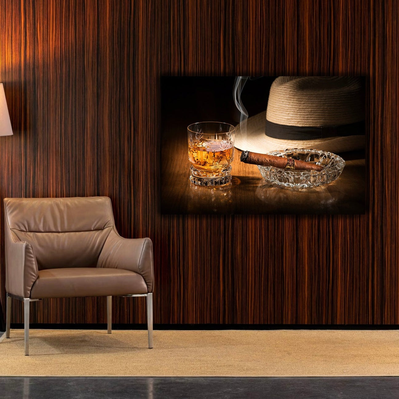 CUBAN Rum and Cigar Modern Acrylic Wall Art