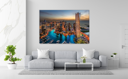 MARINA City Light of Dubai Modern Wall Art TG