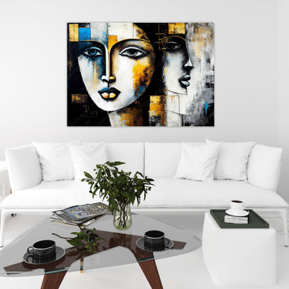 TESS Two Woman Faces Acrylic Wall Art Print