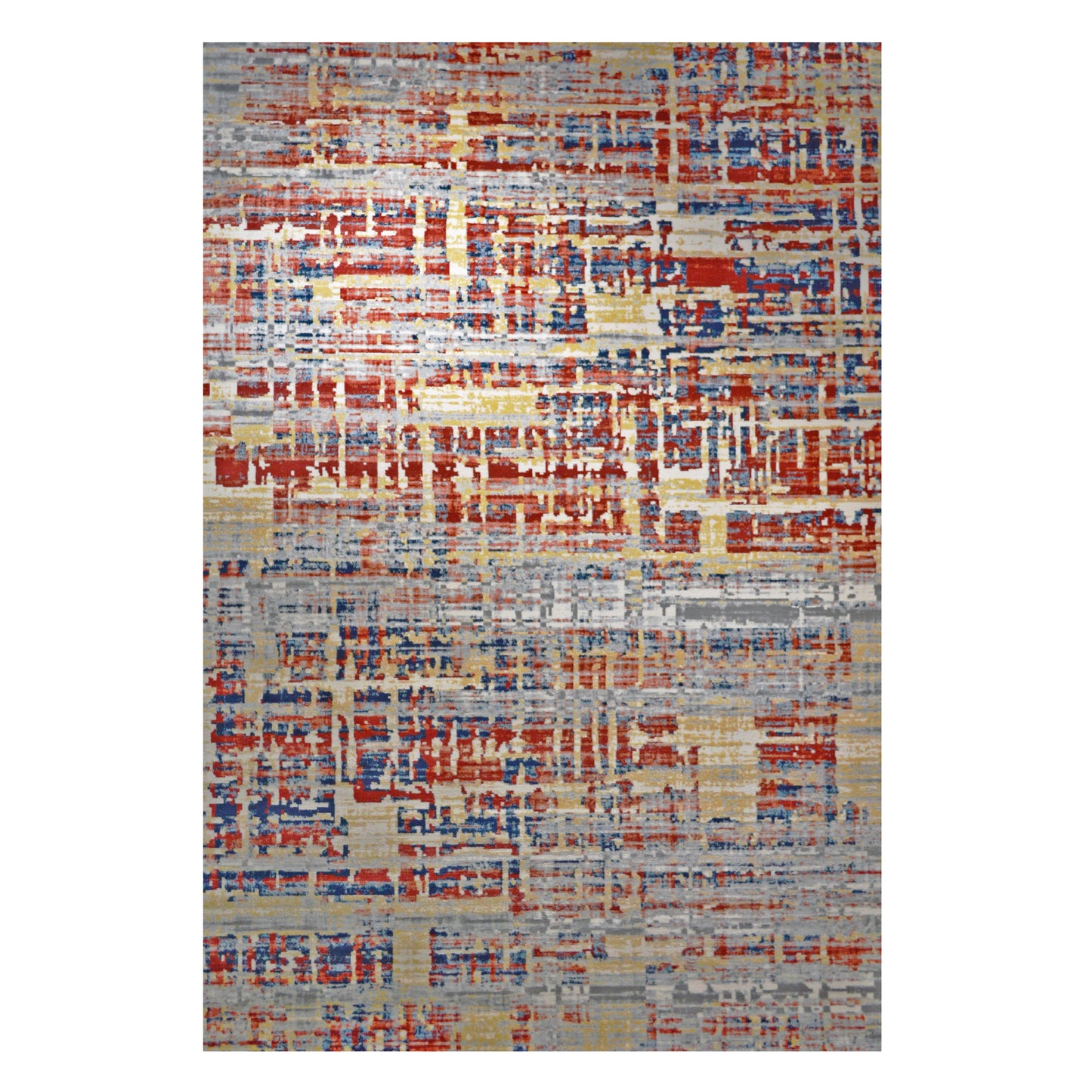 GS-6245 CRE OLIMPIA Collection Blue Red and Beige Area Rug