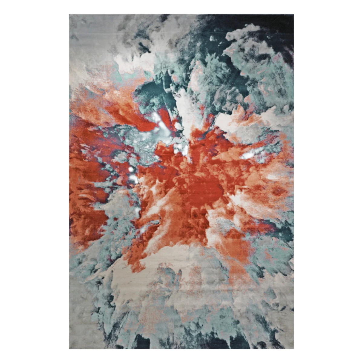 GS-6605 BLU OLIMPIA Collection Blue and Terracota Area Rug
