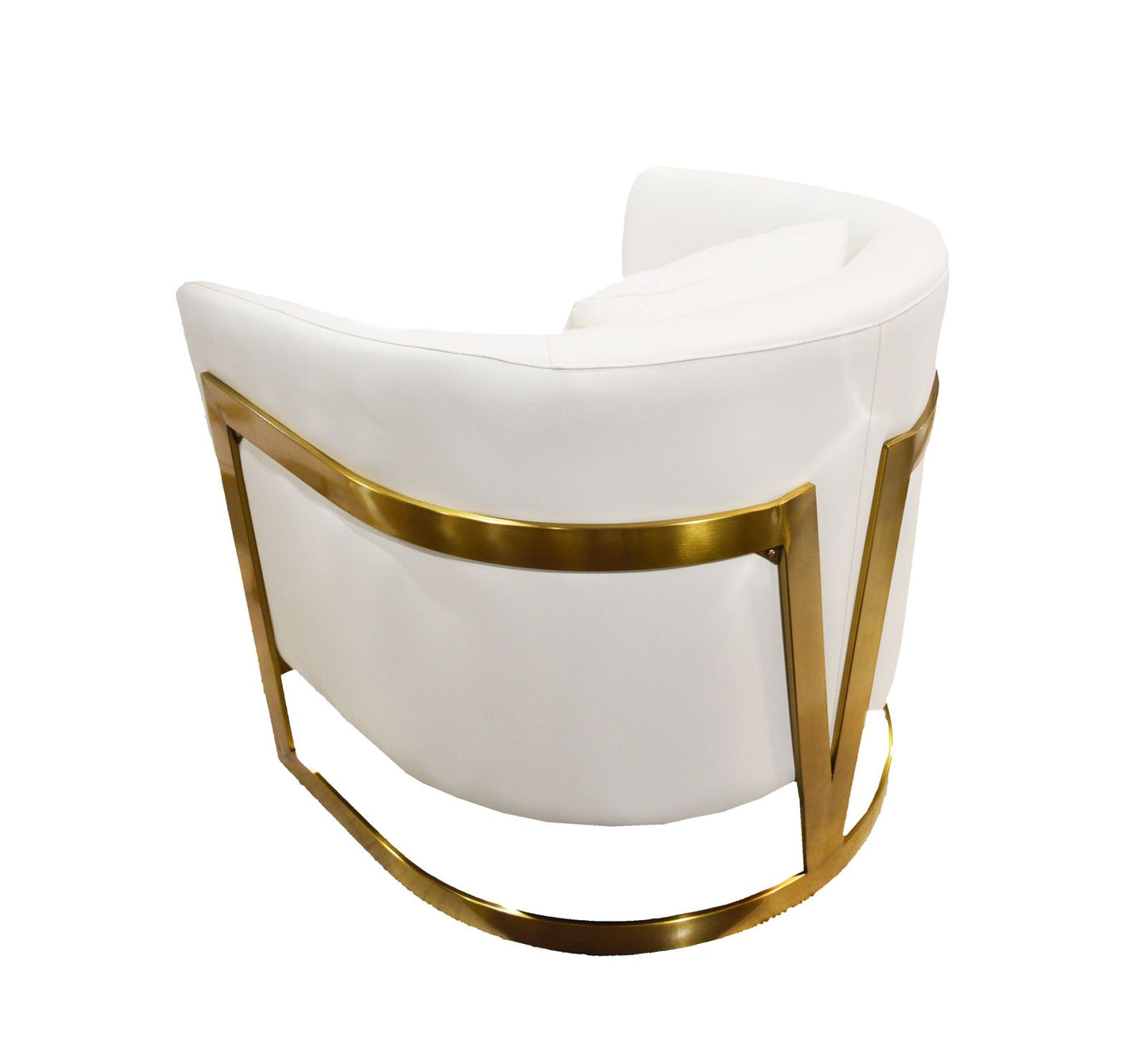 OPORTO White PU Accent Chair