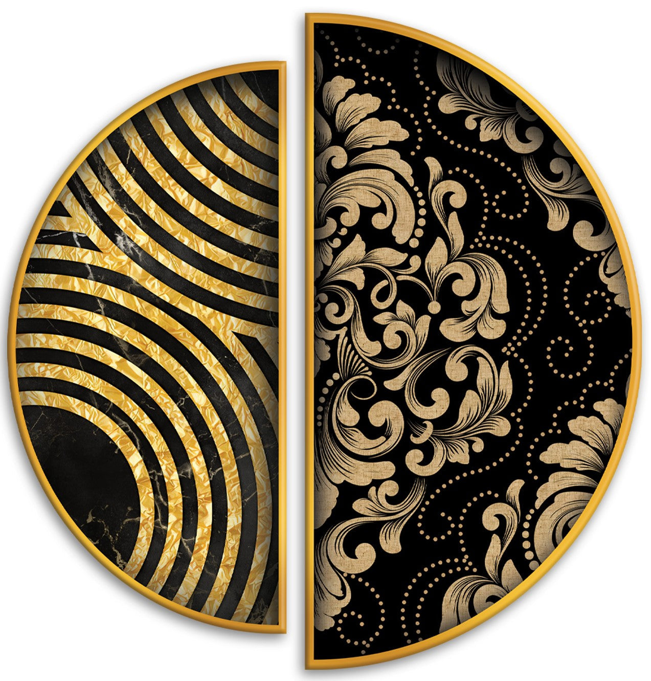 PALC-35 ORYX 3D Circles & Arabesques Acrylic Mirror Prints