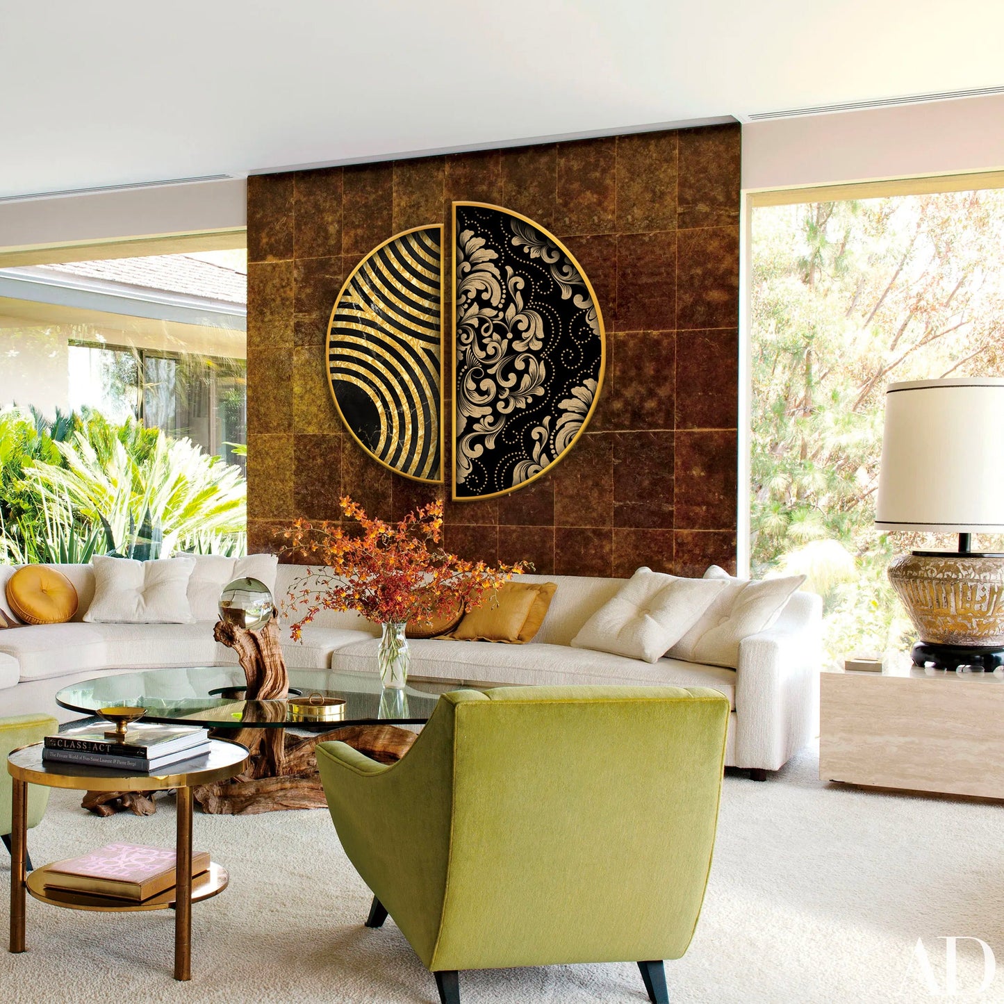 PALC-35 ORYX 3D Circles & Arabesques Acrylic Mirror Prints