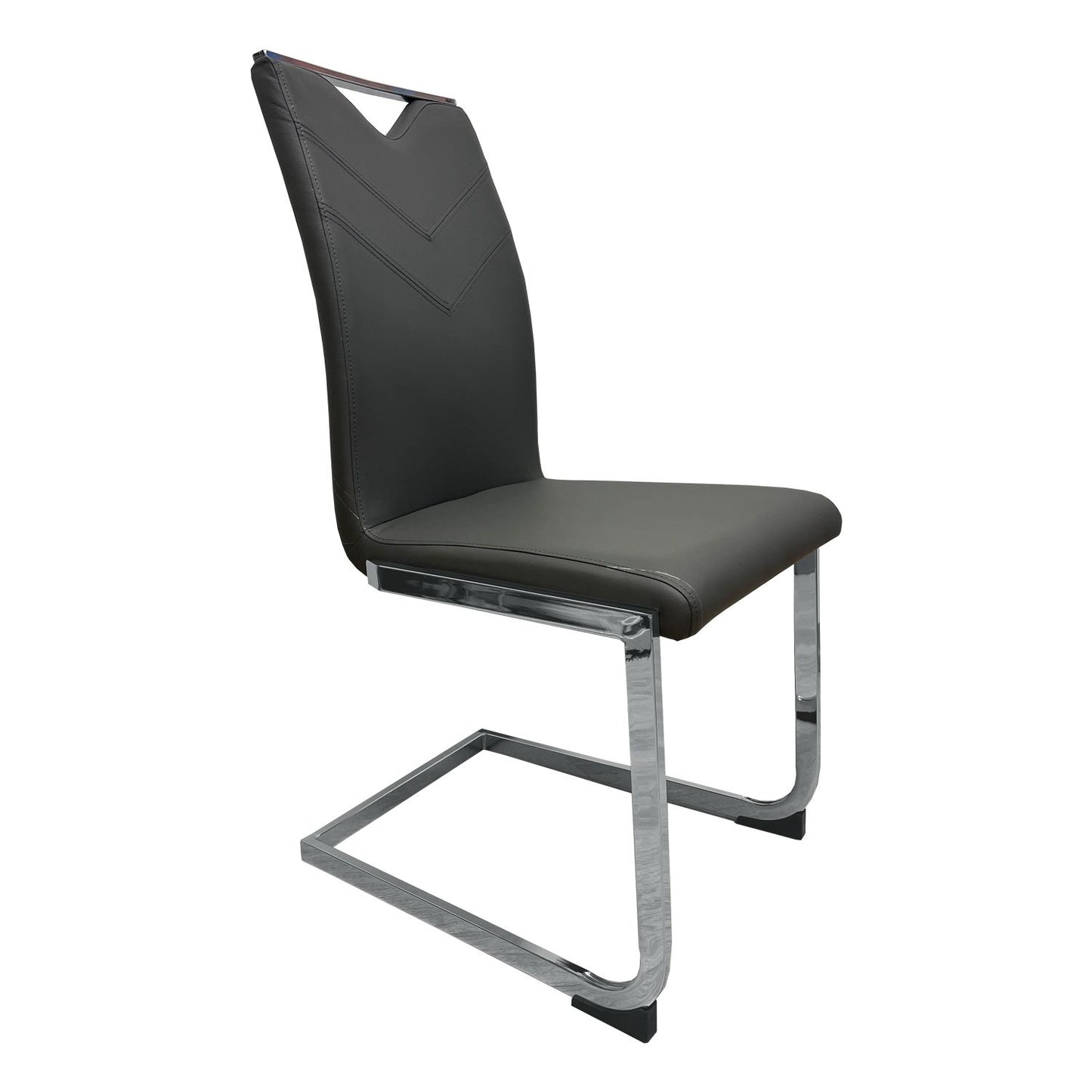 BURSA Grey Dining Chair With Top Handle