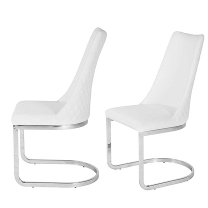 CHICAGO White PU Dining Chair