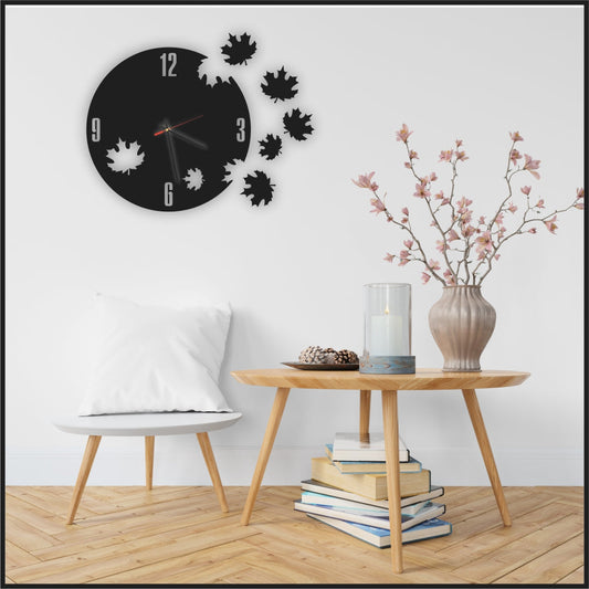 HELIX Black Maple Acrylic Art Wall Clock