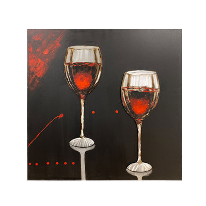 WINE GLASSES Oleo Aluminum Painting