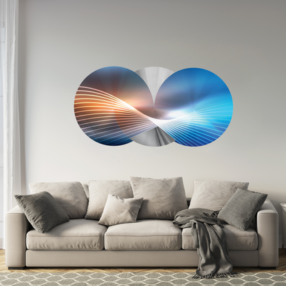 SILOR 3D Bicolor Laser Cut Circles Acrylic Prints