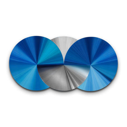 PALC-40 SILOR 3D Blue & Silver Laser Cut Circles Acrylic Prints