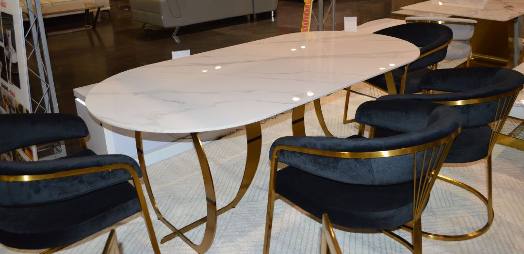 ST-307 FINE Rectangular Dining Table Gold – GrakoDesign