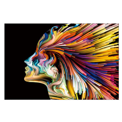 DANE Colorful Lady Facing Left Wall Art Print TG