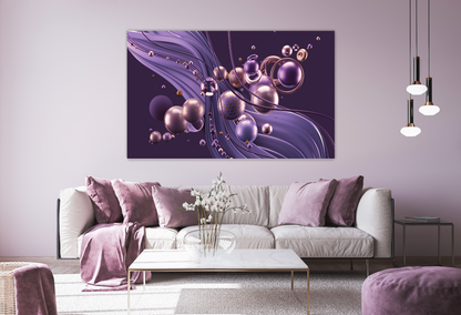 ODYSSEY Purple 3D Abstract Elements Modern Wall Art TG