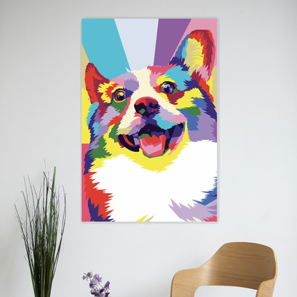 CORGI Pem Welsh Buntes Pop Art Modern Wall Art TG