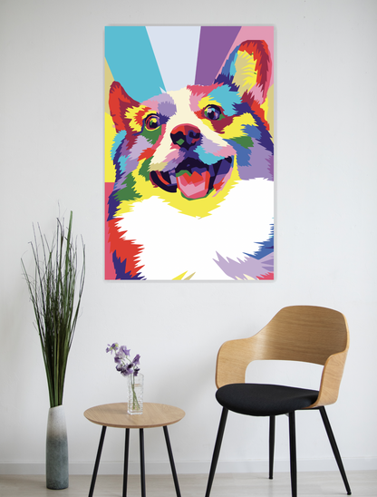 CORGI Pem Welsh Buntes Pop Art Modern Wall Art TG