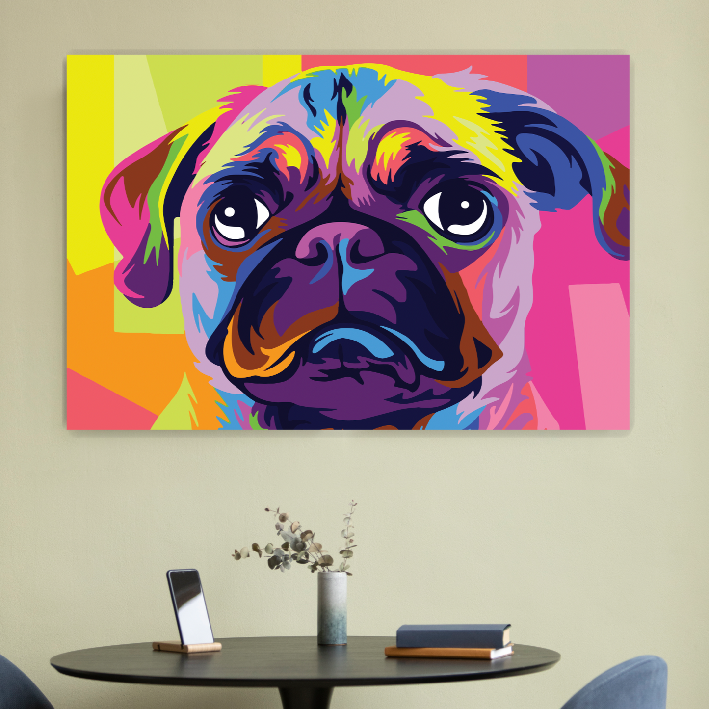 PUG Colorful Pop Art Pop Art Modern Wall Art TG