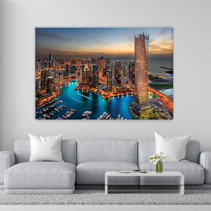 MARINA City Light of Dubai Modern Wall Art TG