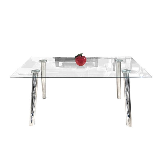 NEW YORK Tempered Glass Top Dining Table