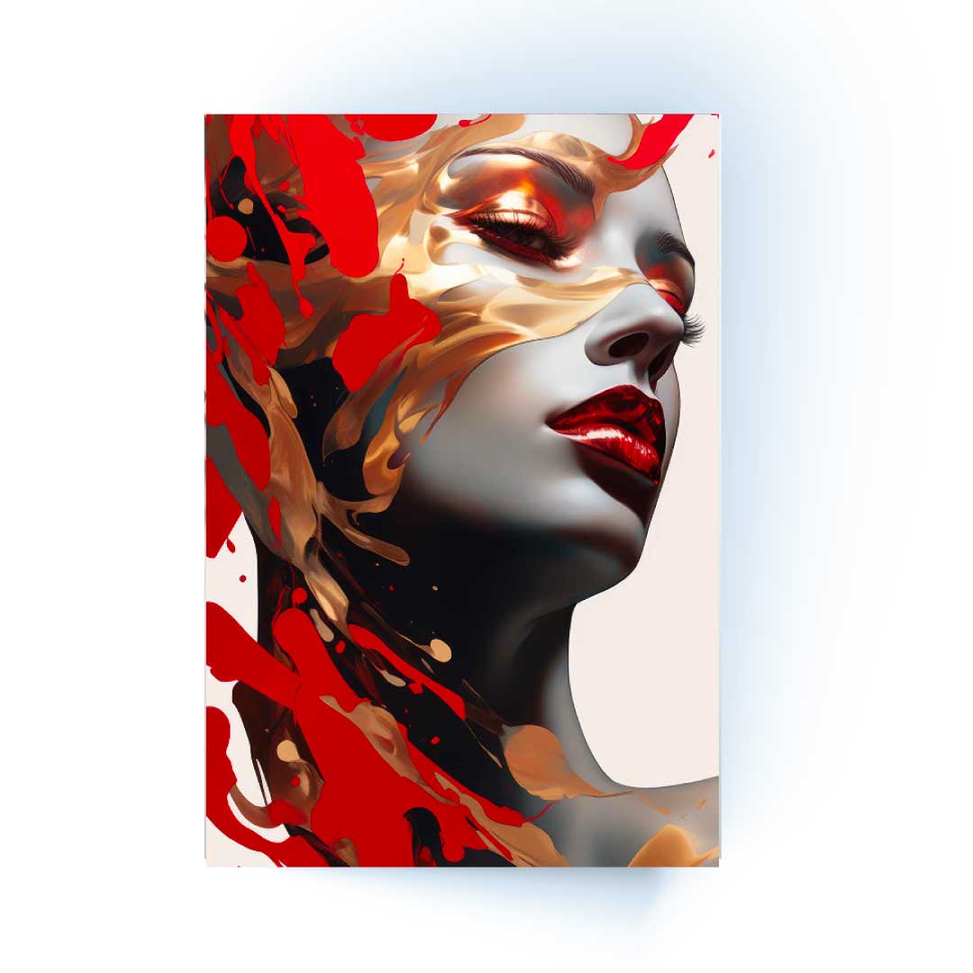 VELEX Woman with Red Hair Modern Acrylic Wall Art