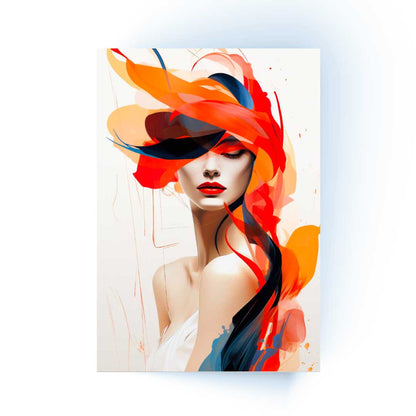 KYBER Colorful Woman in Hat Modern Acrylic Wall Art