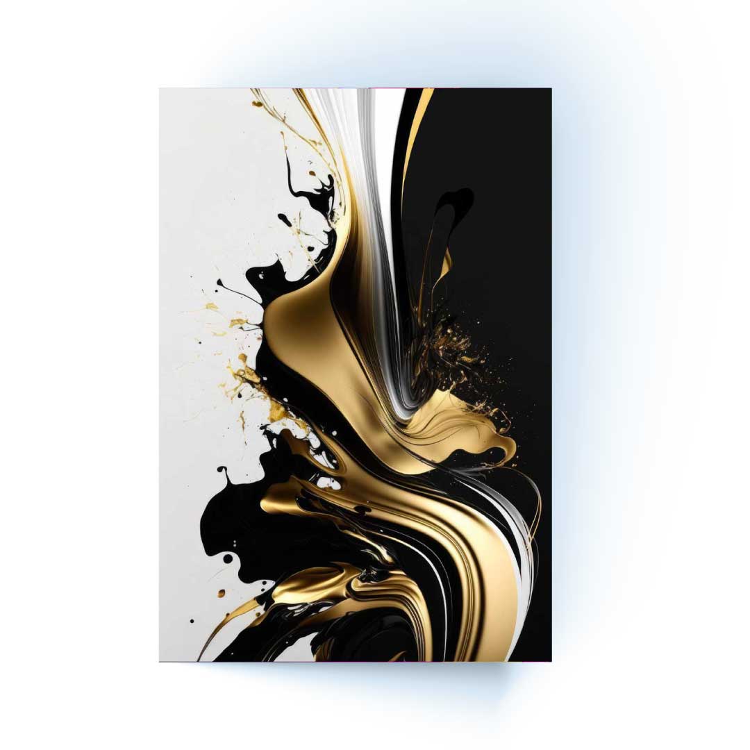 VERIC Gold Splash Modern Wall Art TG