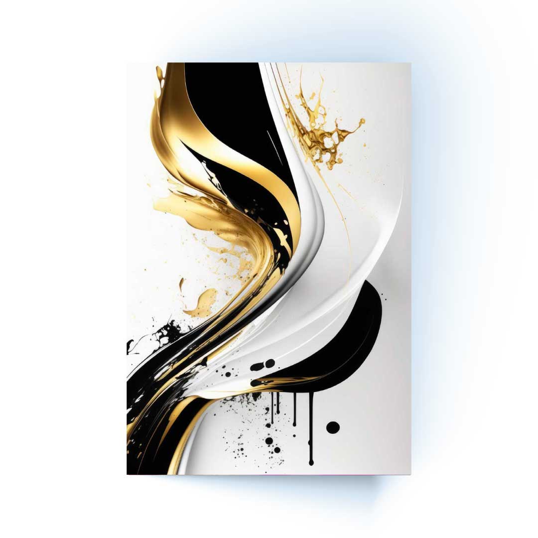 VERIC Gold Splash Modern Wall Art TG