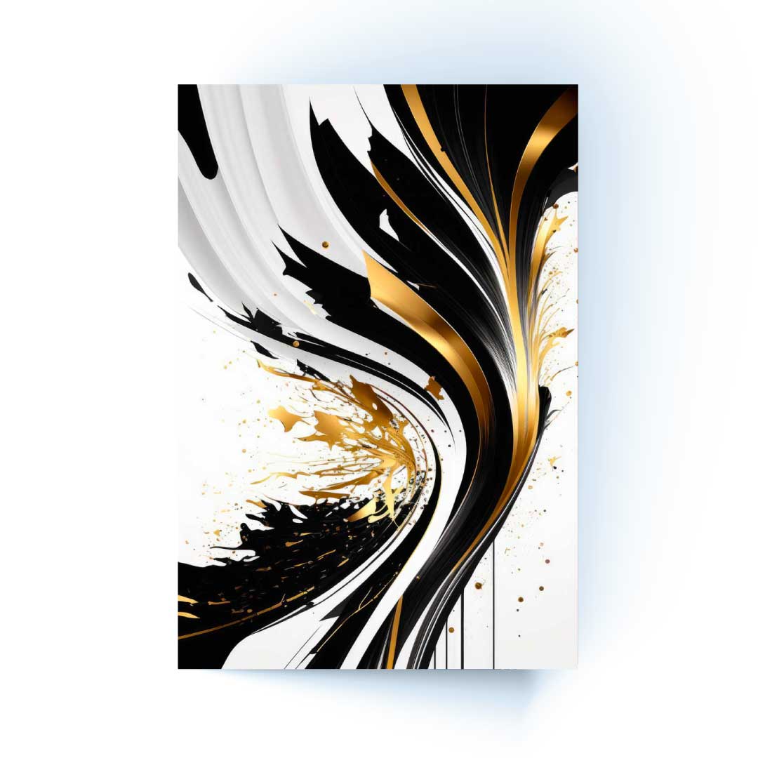 VERIC Gold Splash Modern Wall Art TG