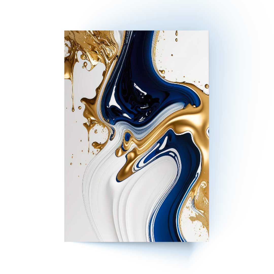 ZYLO Blue Splash Modern Acrylic Wall Art