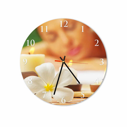 BRAVEX Massage and Flowers Acrylic Wall Clock