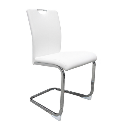 SALEM White Dining Chair With Top Handle