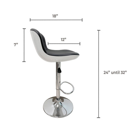 LUXEMBURG Adjustable Bar Stool Black